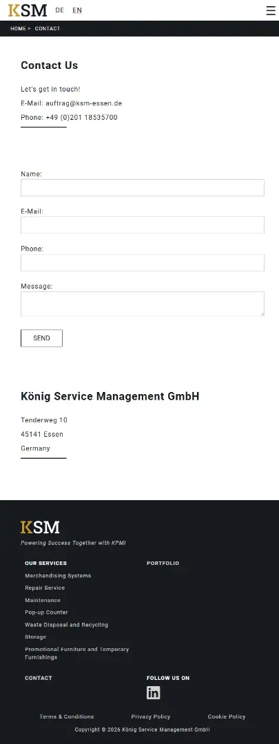 Bespoke multi-language website design and development for an international luxury shopfitting company