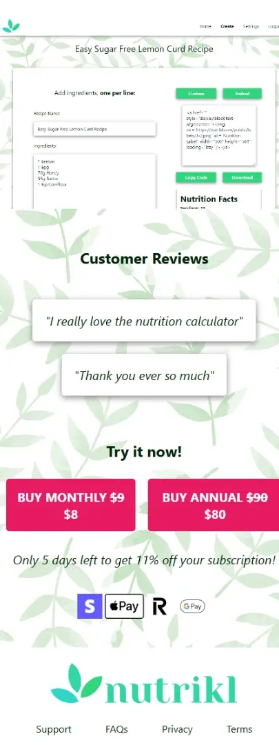 Custom website design and development for SASS platform