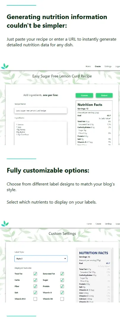 Custom website design and development for SASS platform